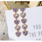 Yahoo! Yahoo!ショッピング(ヤフー ショッピング)ピアス レディース 韓国 揺れる アクセサリー ビジュー オルチャン ハート TWICE 大ぶり
