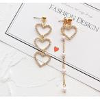 Yahoo! Yahoo!ショッピング(ヤフー ショッピング)ハート ピアス 韓国 レディース キラキラ ビジュー 大ぶり