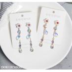 Yahoo! Yahoo!ショッピング(ヤフー ショッピング)ピアス レディース 揺れる 韓国 花 ビジュー キラキラ ぶら下がり 大ぶり