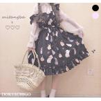 ロリータ服 ワンピース レディース うさぎ ゴスロリ 兎 ゆめかわいい 原宿 量産型 春