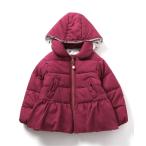 ショッピングセラフ 女児、アウター、ピンク、ペプラム中綿アウター、マシンウォッシャブル、100、110、120、130、140。