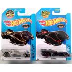 Batmobile Hot Wheels 2015 Movie Car Set Batman Black &amp; Chrome # 62 IN PROTECTIVE CASES