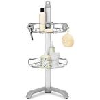 simplehuman 浴室コーナー用シャワーキャディ かごの高さ調節可 ステンレス製