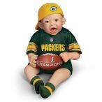 【アシュトンドレイク】NFL-Licensed Packers Baby Doll With Super Bowl XLV/赤ちゃん人形/ベビードール