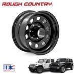 ショッピンググラディエーター [ROUGH COUNTRY 正規品]16インチ スチールホイール 1本 ブラック 16×8 5H 127 -12 Jeep グラディエーター ラングラー JK/JL/RC52-6873