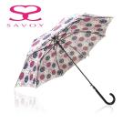 【SALE】サボイ SAVOY 31-6047 バルーンベアプリント 60cm ジャンプ傘 クマ くま柄 傘  ピンク*グレー