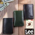 ショッピングlee 財布 Lee イタリアンレザー 牛革 本革 ラウンドファスナー 二つ折り財布 小銭入れ有り 320-2103 ブラック色 チョコ色 グリーン色 財布 メンズ