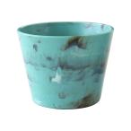  мрамор сад pot cup дыра есть бирюзовый голубой Hachiman ..