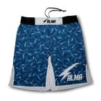 サンダー ファイトショーツ M 青（ALP3-M-BU）ALMA Fight shorts THUNDER 格闘技用ショーツ スポーツウェア