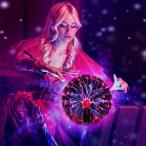 プラズマボール ガラス玉 おもちゃ USB駆動の科学玩具放電ボール タッチと音を感知するプラズマボール クリスマスギフト用のノベルティグッズ (6/8インチ)