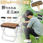 ミニ椅子 3色選べる 折りたたみ椅子 2個セット コンパクト 軽量 軽い 小さい 持ち運び 携帯 ポータブル ポケット アウトドア キャンプ ライブ