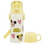 SKATER スケーター 子供用 ステンレス 水筒 2way ストロー飲み 400ml コップ飲み 350ml ディズニー ミッキー&フレンズ 保温 保冷小容量タイプ