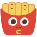 SKATERske-ta- стикер наклейка da ikatto 1 листов сделано в Японии burger темно синий ks картофель SDS1-A