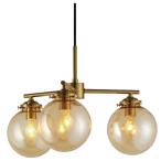 INTERFORM インターフォルム ペンダントライト ゴールド モダン 3灯 シンプル Riquet 3 リケー アンバー LT-4278AM 電球なし 別売 (プレゼント インテリア 北欧)