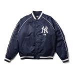 ショッピングスタジャン NEW ERA ナイロン バーシティージャケット ニューヨーク・ヤンキース ネイビー ニューエラ  スタジアムジャケット スタジャン 14682671