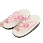  "Семь, пять, три" zori одиночный товар 3~5 лет для цветок .. белый земля ламе штамп уретан низ средний размер 