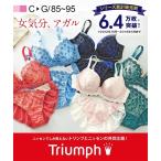 ブラジャー&ショーツセット トリンプ 大きいサイズ C D 85-95 二配色 ブラジャー・ショーツセット ニッセン