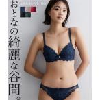 ブラ&ショーツ (B85/LL-F80/L) 大きいサイズ カラー ランジェリー ブラジャー ショーツ セット ニッセン ブラショーツ 下着 レディース 女性 谷間 セクシー