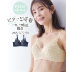 ブラジャー (AAA70-A85) プチ胸サイズ ズレない密着ノンワイヤーブラジャー (プティシュ) ニッセン 女性 下着 レディース ノンワイヤーブラ 脇高 盛り 小胸 谷間