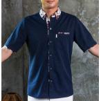 2021/SS DOSEA 　パイナップル柄　Bタイプ　ボタンダウン かりゆしウエア　スポかりリゾートウエディング 父の日　吸水速乾　ゴルフウエア