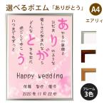 ありがとう ポエム (キラキラハート) 詩 名入れ エアリィ 軽量フレーム A4 縦 額 額縁 デザイン プレゼント お祝い 結婚祝い 出産祝い 家族 還暦 米寿