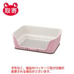 リッチェル　お掃除簡単ステップ壁付トイレ　レギュラー　ライトピンク　ペット用品