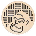 アーテック　木製コースター φ100mm ゴリラ