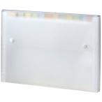 ●セキセイ　セマック ドキュメントファイル プリント 整理 家計簿 ファイル 大きめ 学校 オフィス 自宅　A4判ヨコ型 13ポケット（ホワイト）