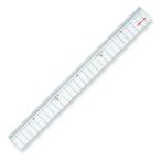 共栄プラスチック　メタクリル両切直線定規　３０ｃｍ