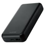 ショッピングモバイルバッテリー 20000mah エレコム　直送　モバイルバッテリー　２口　（　ＵＳＢＡ　Ｔｙｐｅ−Ｃ　）　２００００ｍＡｈ　ＰＤ　おまかせ充電　２０Ｗ出力（ブラック）