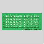 クラウン　テンプレート 英字・数字定規　サイズ:横140×縦60×厚0.5mm