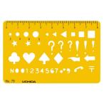 ウチダ　テンプレート No79　カードサイズ定規　NO.79