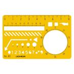 ウチダ　テンプレート　No８０　カードサイズ定規　ＮＯ．８０