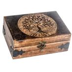 【並行輸入品】 アクセサリーケース ジュエリーボックス 収納 アンティーク手作り木製骨壷 生命の木彫刻手彫りジュエ ス 女性用 男性用 ジュエル 家の装