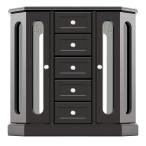 【並行輸入品】 アクセサリーケース ジュエリーボックス 収納 RR ラウンドリッチデザインジュエ ス 無垢材製 キャビネットタイプ 5 引き出しオーガナ