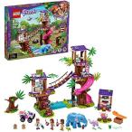 【並行輸入品】 レゴ フレンズ ジャングル・レスキュー・ベース 41424 ビルディング・トイ（子供用）、ジャングルのツリーハウスと2体の象のフィギュ