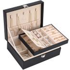 【並行輸入品】 アクセサリーケース ジュエリーボックス 収納 Voova ジュエ ス オーガナイザー 女性 女の子用 2層 ラージ メンズ ジュエリー