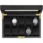 【並行輸入品】 アクセサリーケース ジュエリーボックス 収納 ROTHWELL 10スロットレザーウォッチボックス 高級時計ケースディスプレイジュエリー