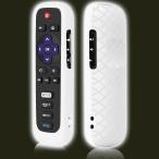 Roku 用リモートケース、TCL Roku スマート TV スチームスティックリモート用バッテリーカバー、Roku TV リモートカバーシリコン保