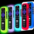 Roku用リモートケース5パック、TCL RokuスマートTVスチームスティックリモコン用バッテリーカバー、Roku TVリモートカバーシリコン保護