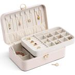ショッピングジュエリーボックス 【並行輸入品】 アクセサリーケース ジュエリーボックス 収納 Vlando ロック可能なジュエ ス フェイクレザージュエリーオーガナイザー 女性用 ミデ
