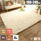 シャギーラグ 3畳 ラグ ラグマット 洗える カーペット じゅうたん 防音 オールシーズン リビング 190×240 無地 シ