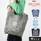 ショッピングチェーン 【送料無料】 Ball＆Chain ボールアンドチェーン DAMASUK ★ Mサイズ バッグ BLUE LABEL ショッピングバッグ エコバッグ トートバッグ ショルダー 刺繍