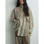 ショッピングSHIRTS アンヌーク anuke 2026SpringSummer トップス Sheer Stripe Shirts 2月下旬〜3月中旬予約 シアーストライプシャツ ロング丈 長袖 26春夏 62520424