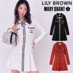 SALE10%OFF リリー ブラウン LILY BROWN ワンピース 25秋冬 【LILY BROWN×MARY QUANT】デイジー釦付きビジューミニニットワンピース マリクワ lwno255026