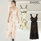 ショッピングレース スナイデル SNIDEL ワンピース 26春夏 レーストリムプリントキャミワンピース 3月上旬〜下旬予約 マキシ丈 キャミソール フレア レース swfo261147