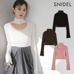 ショッピング新作 新作10%OFF スナイデル SNIDEL トップス 25秋冬 2wayクロップドハイネックプルオーバー ミドル丈 長袖 swnt255153