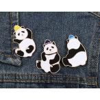 Yahoo! Yahoo!ショッピング(ヤフー ショッピング)パンダ ピンバッジ 3種 ピンバッチ ピンブローチ 可愛い かわいい おしゃれ ワンポイント ぱんだ