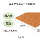 コルクリニューアル階段　踏み板　サイズ:W240×L900×t3.2m　K-240　東亜コルク【代引き不可】