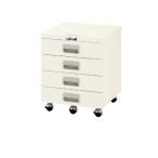 【ポイント10倍】 【代引不可】 山金工業 ヤマテック キャビネットワゴン 引出4段タイプ UCW-4 【メーカー直送品】